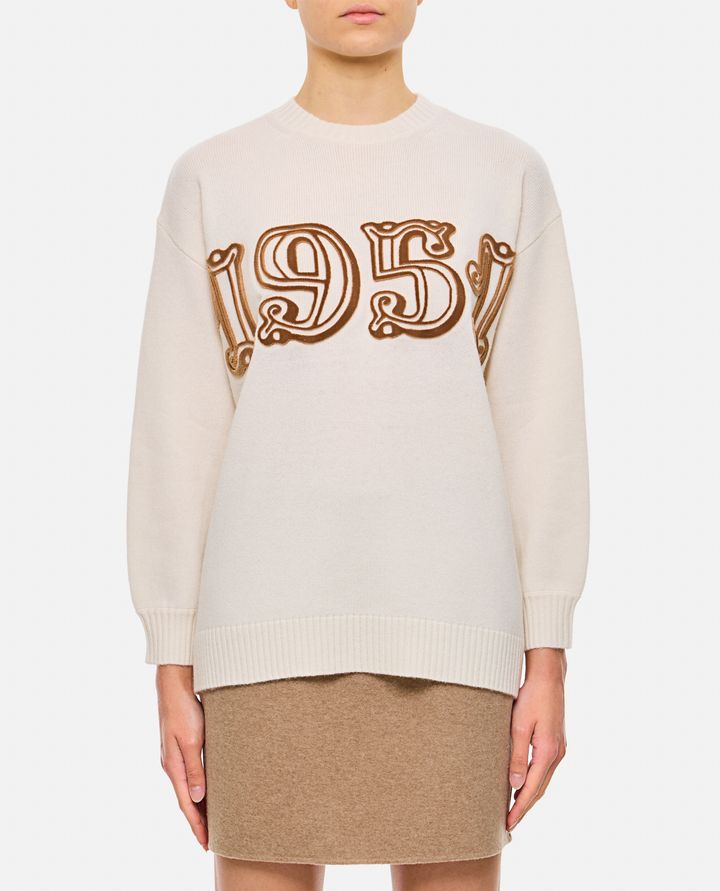 Max Mara - FIDO 1951 VELVET LOGO KNIT SWEATER_1