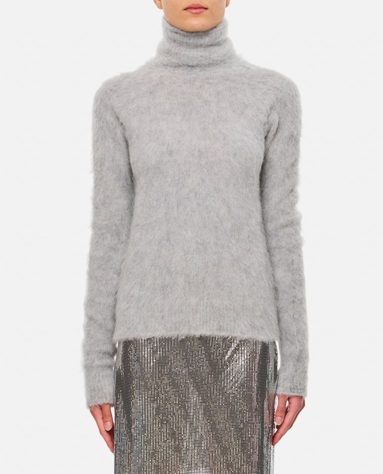 Shop Sportmax Elgar Bottle Neck Alpaca Pullover In Grey