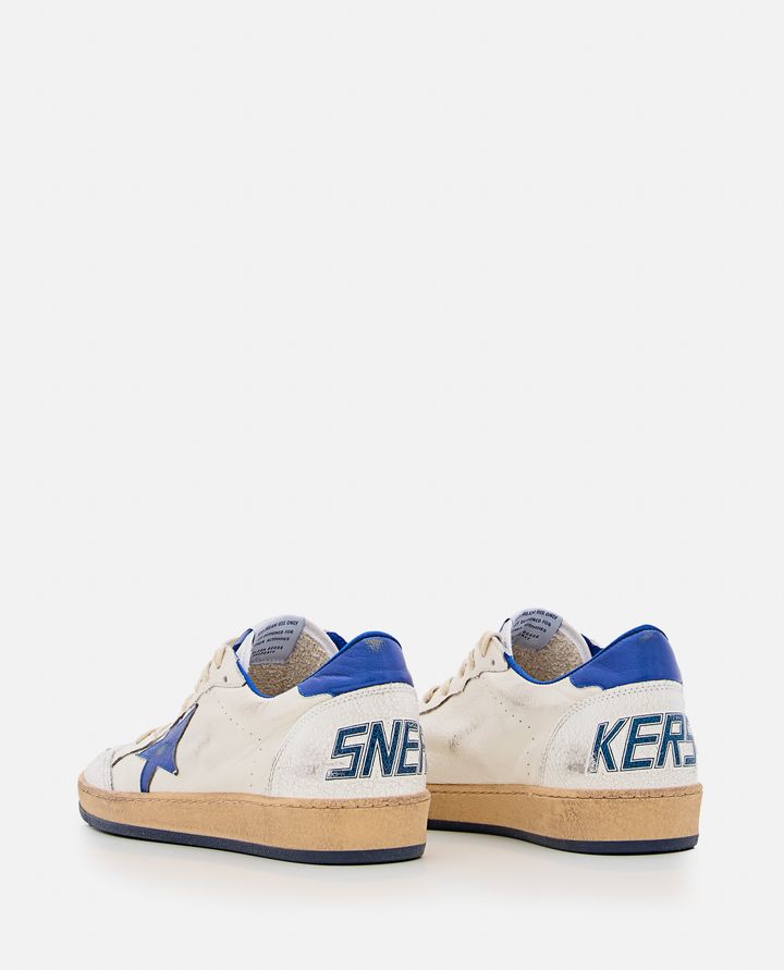 Golden Goose - MEN'S BALLSTAR WHITE SNEAKERS WITH BLUE STAR - GOLDEN GOOSE_6