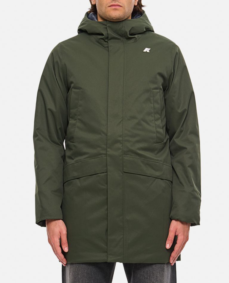 Shop K-way Jarno Twill Marmotta In Green