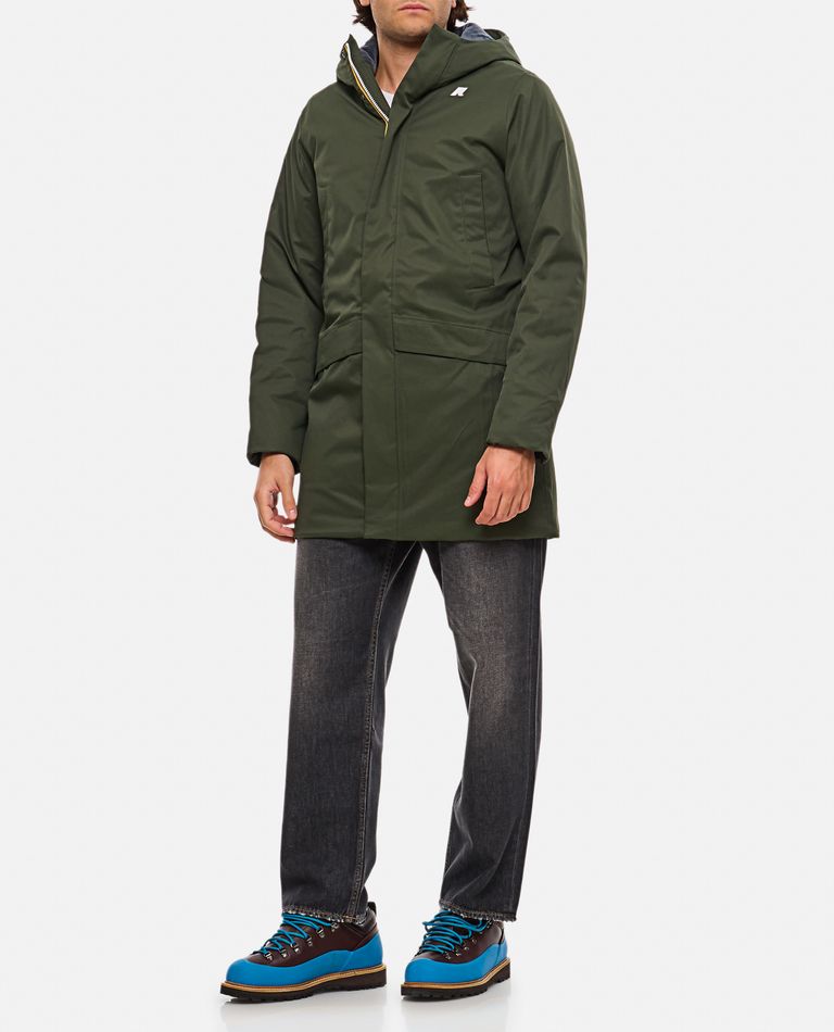 Shop K-way Jarno Twill Marmotta In Green