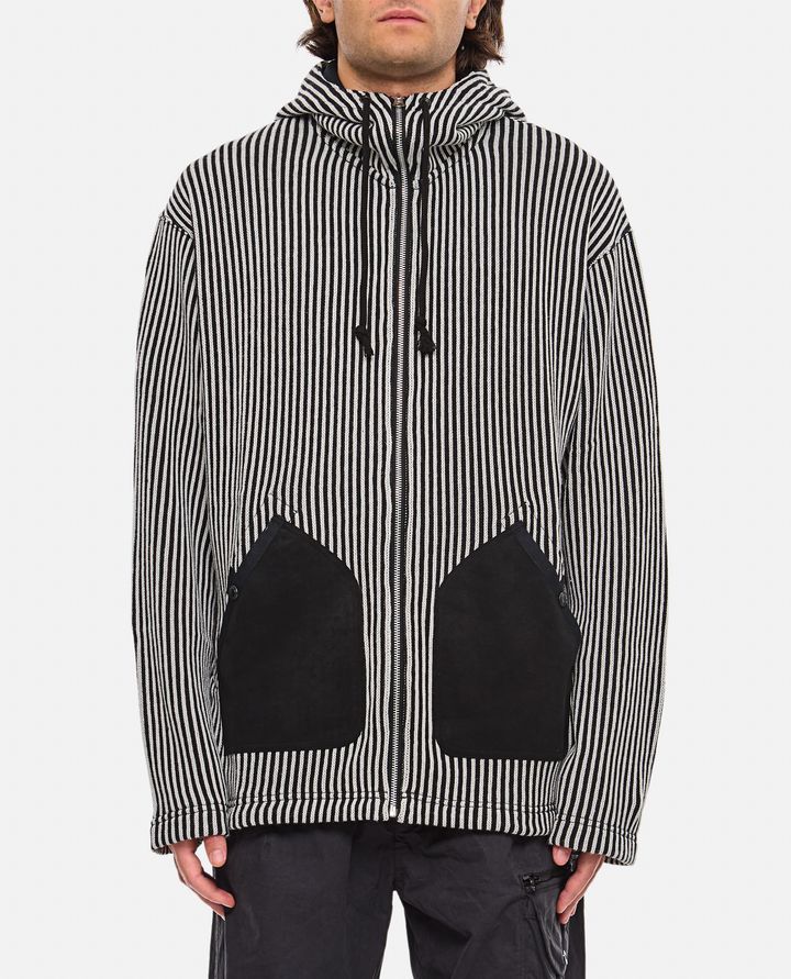 Junya Watanabe - FELPA CON ZIP E CAPPUCCIO_1