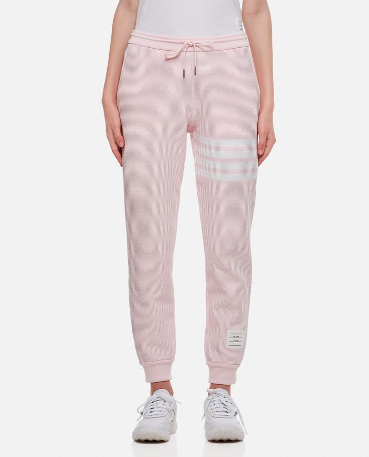 Thom Browne - LIGHT PINK OTTOMAN RIB 4-BAR SWEATPANT_1