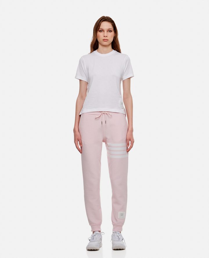 Thom Browne - LIGHT PINK OTTOMAN RIB 4-BAR SWEATPANT_2