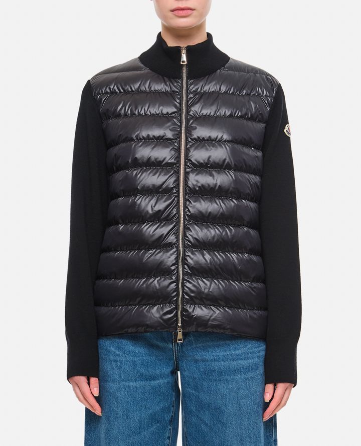 Moncler - KNITTED SLEEVES ZIP-UP JACKET_1