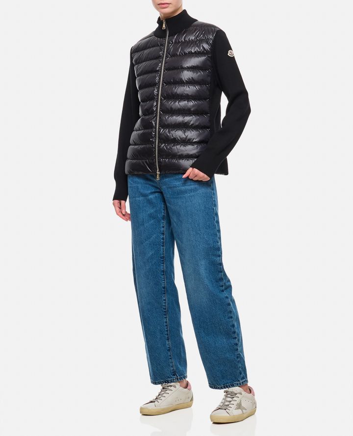 Moncler - KNITTED SLEEVES ZIP-UP JACKET_2