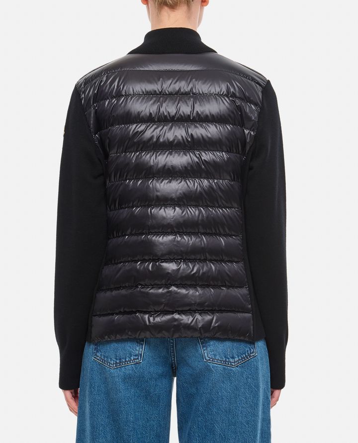 Moncler - KNITTED SLEEVES ZIP-UP JACKET_3