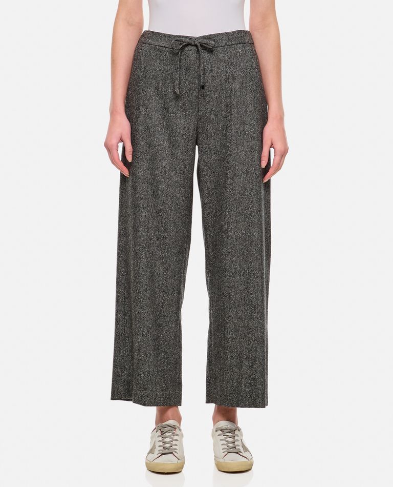 Shop 's Max Mara Mina Drawstring Cropped Pants In Grey