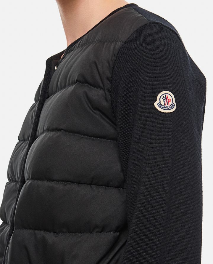 Moncler - KNITTED SLEEVES ZIP-UP JACKET_4