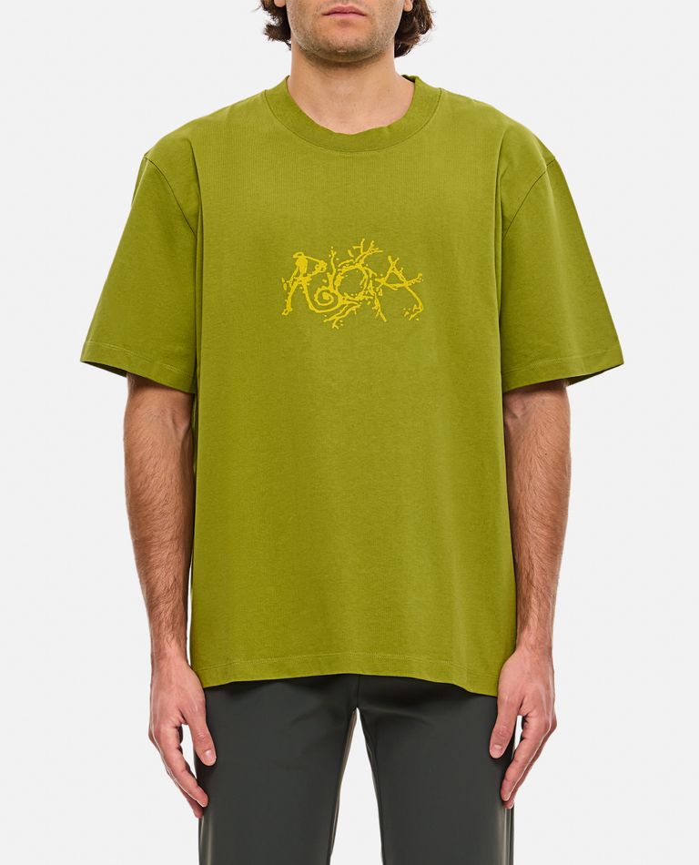 Shop Roa Graphic Boxy Tee In Green