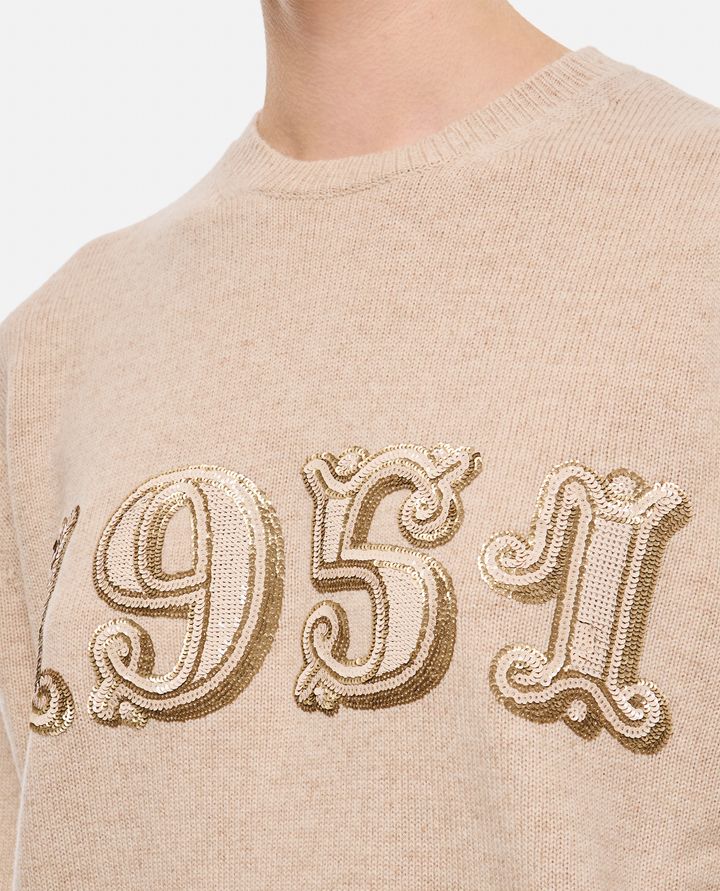 Max Mara - PLATA 1952 SEQUIN LOGO KNIT SWEATER_4