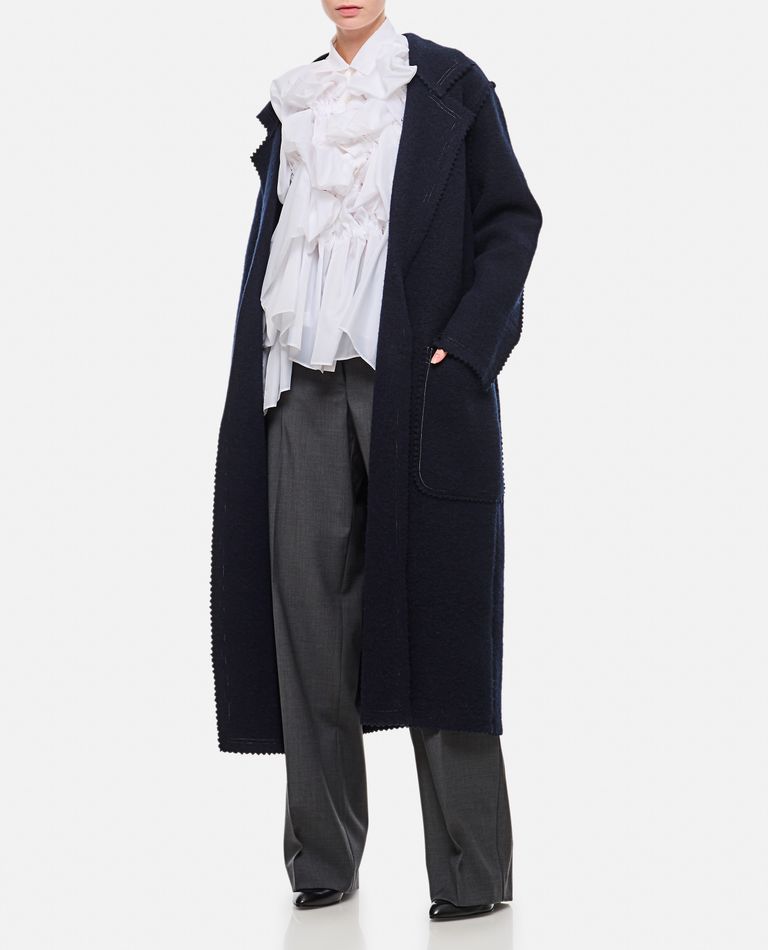 Shop Max Mara Jene Long Coat In Blue