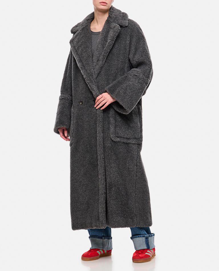 Shop Max Mara Kadiak Teddy Coat In Grey