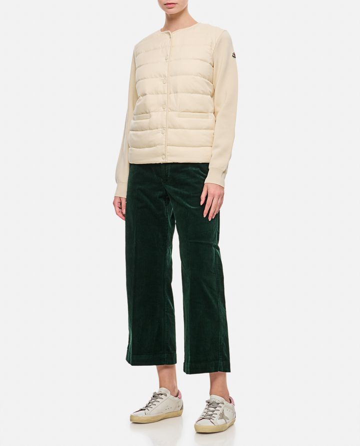 Moncler - KNITTED SLEEVES ZIP-UP JACKET_2