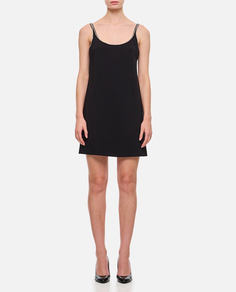 Shop Sportmax Abetone1234 Sleveless Short Dress In Black