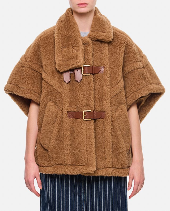 Max Mara - NEW RODANO BUCKLE DETAIL TEDDY CAPE_1