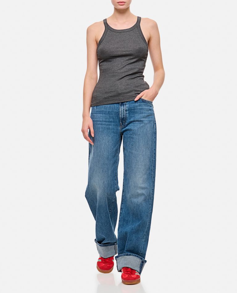 Shop Mother The Dodger Skimp Cuff Denim Pants In Blue