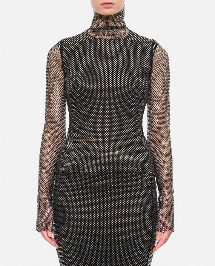 Sportmax - VALDAI LONG SLEEVE CRYSTAL TOP_1