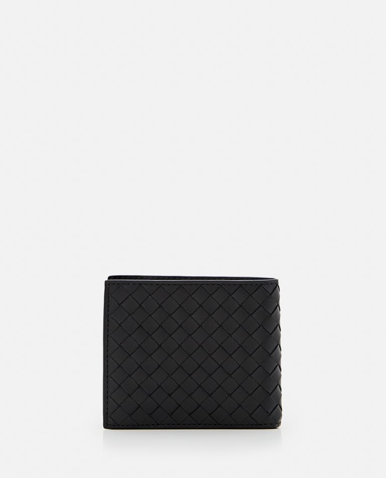 Shop Bottega Veneta Intrecciato Piccolo Bi-fold Wallet In Black