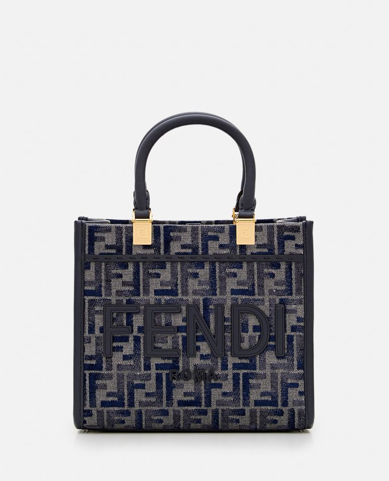 Shop Fendi Sunshine Shopping Bag In Grey