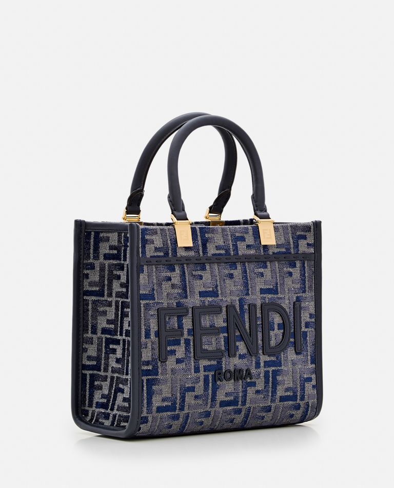 Shop Fendi Sunshine Shopping Bag In Grey