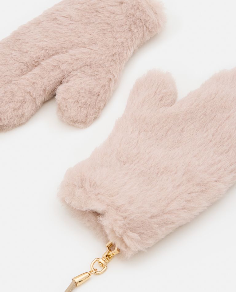 Shop Max Mara Ombrato Monopole Gloves In Beige