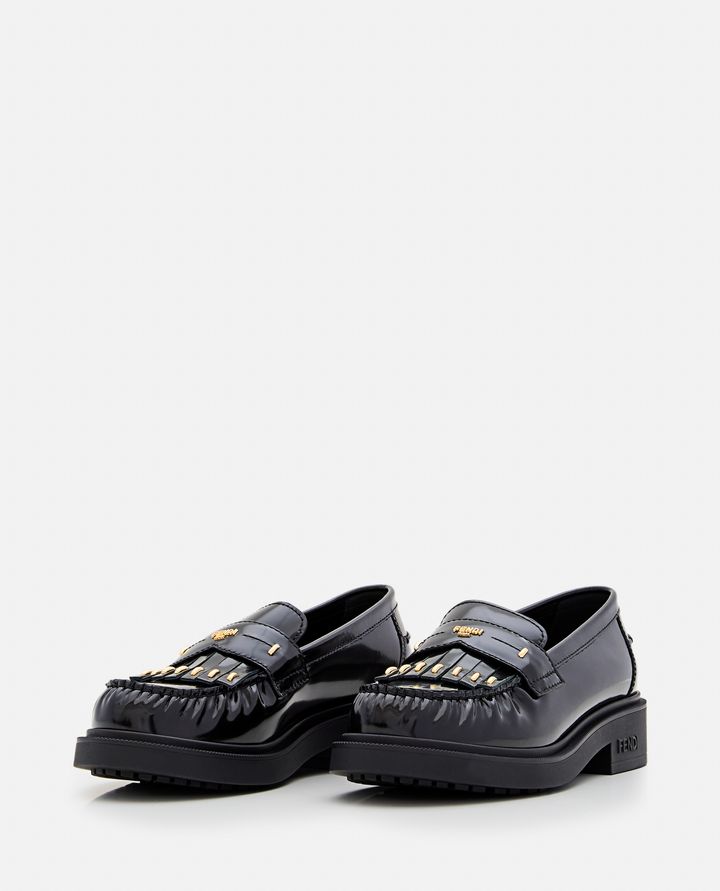 Fendi - LEATHER LOAFER WITH STUDS_2