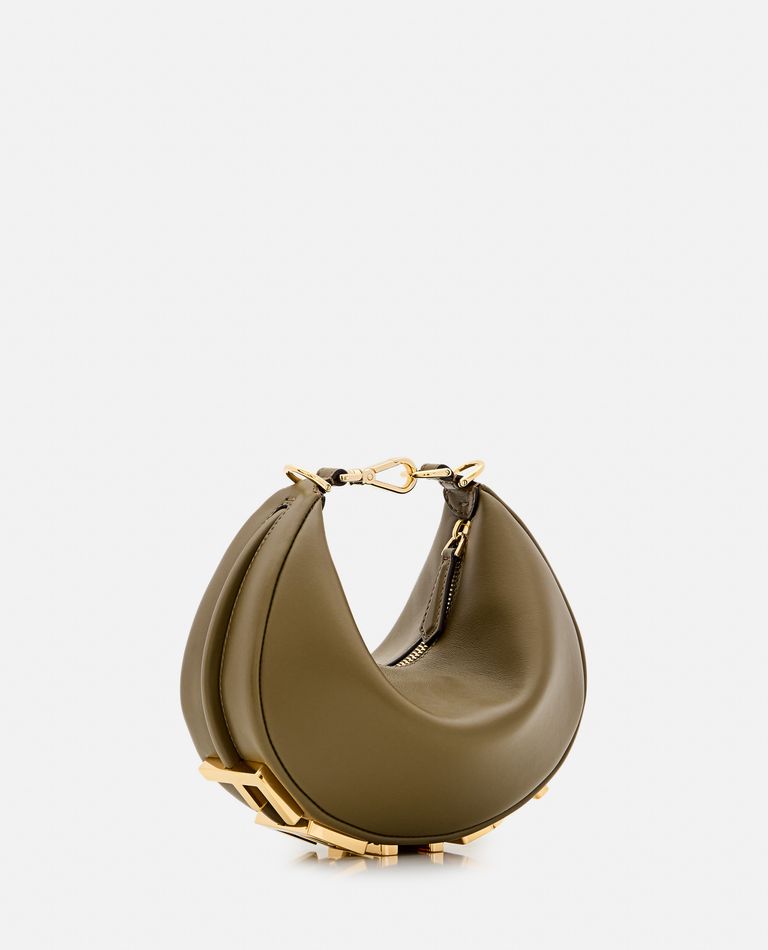 Shop Fendi Graphy Mini Hobo Bag In Green