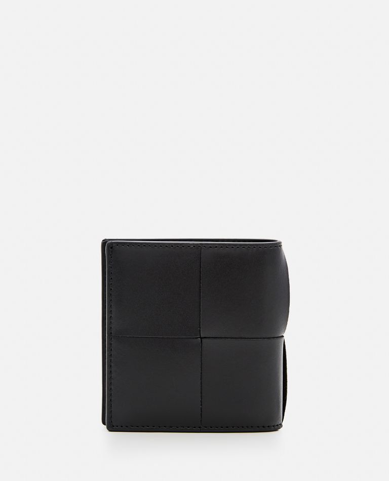 Shop Bottega Veneta Intreccio Wallet In Black