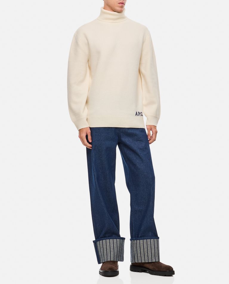 Shop Apc Wool Walter Pullover In White