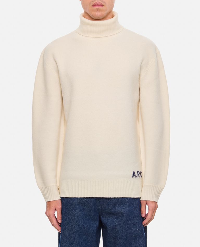 Shop Apc Wool Walter Pullover In White