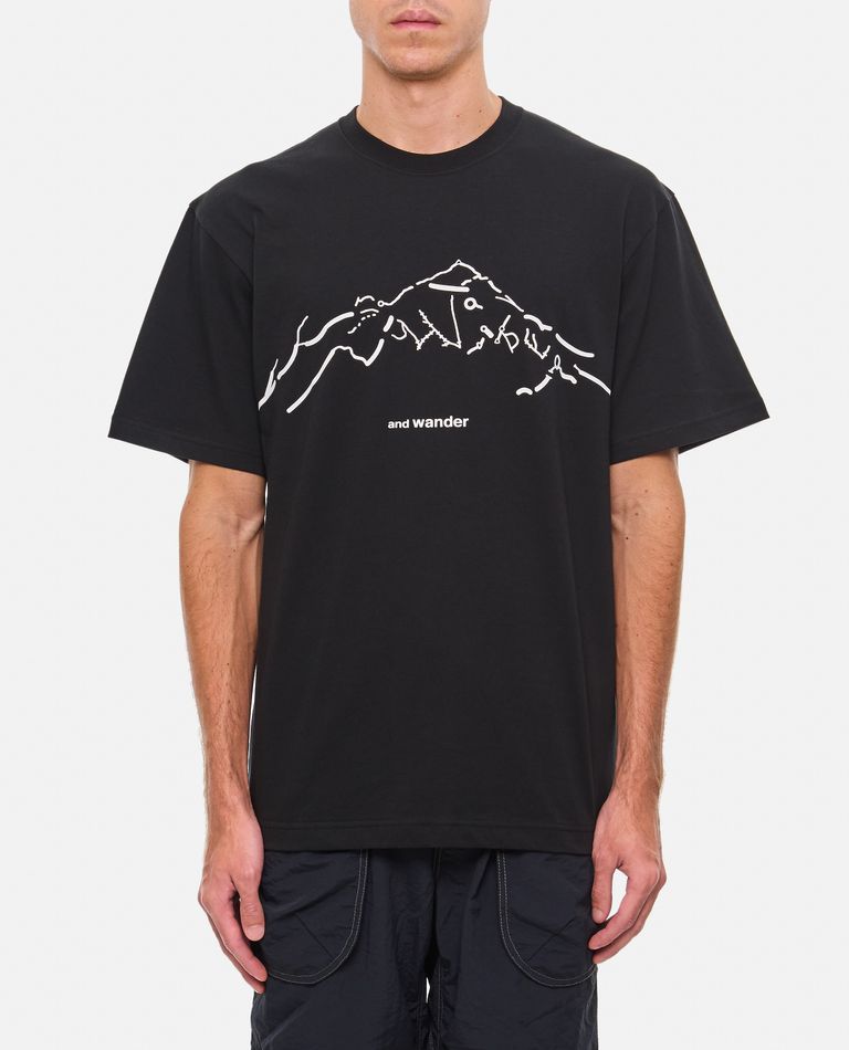 Shop And Wander Daijiro Ohara Map Key T-shirt In Black