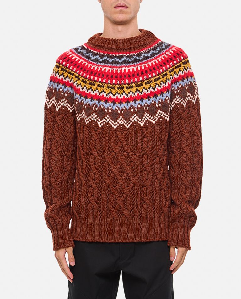 Moncler Crewneck Sweater In Multicolor