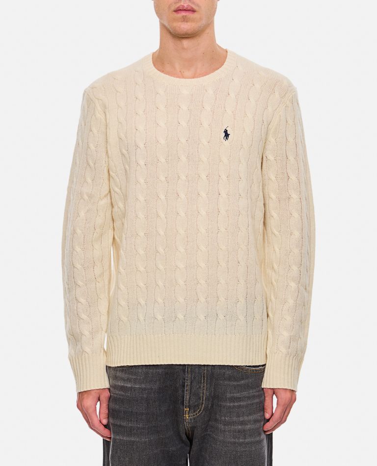 Shop Polo Ralph Lauren Long Sleeve Pullover In White