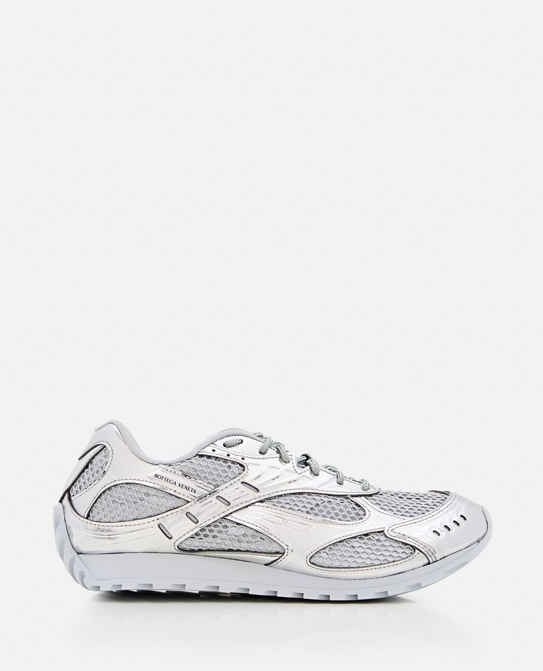 Shop Bottega Veneta Orbit Low Top Lace Up Sneakers In Silver