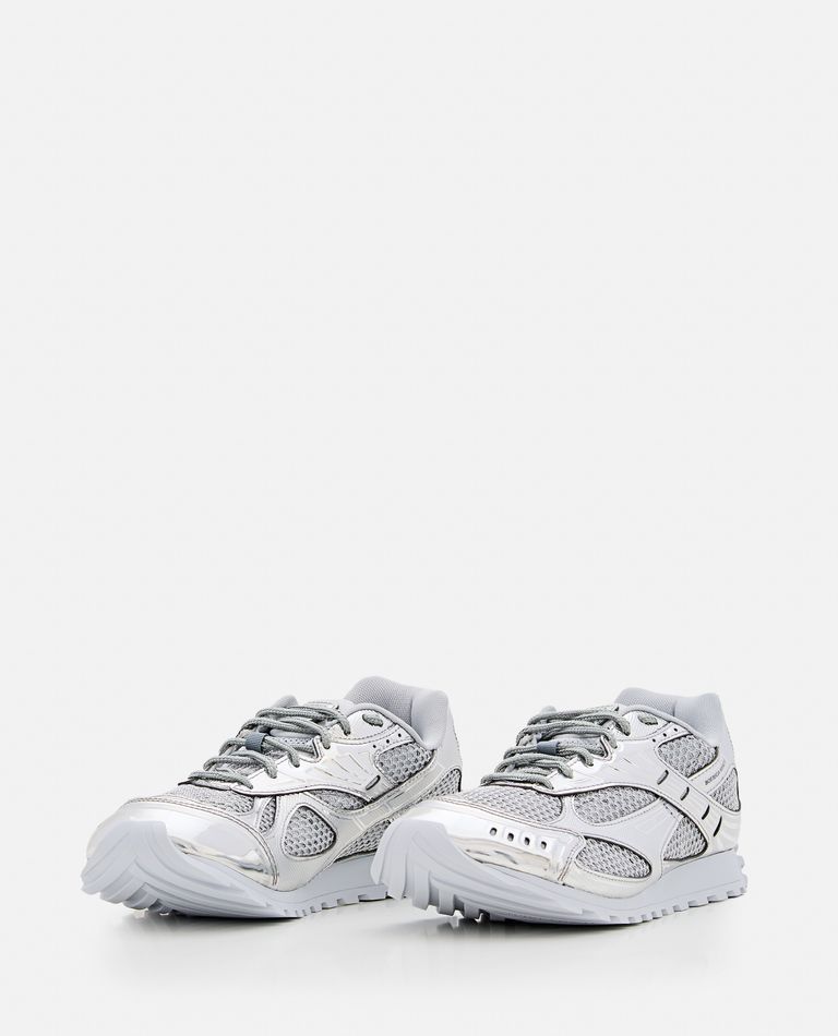 Shop Bottega Veneta Orbit Low Top Lace Up Sneakers In Silver