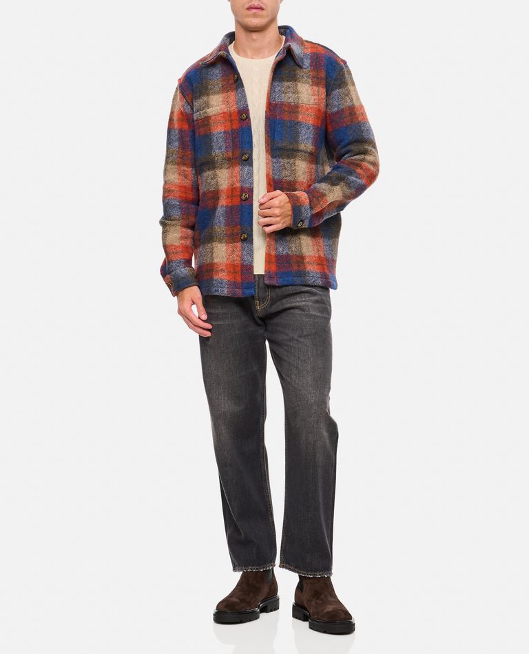 Shop Portuguese Flannel Parker Overshirt In Multicolor