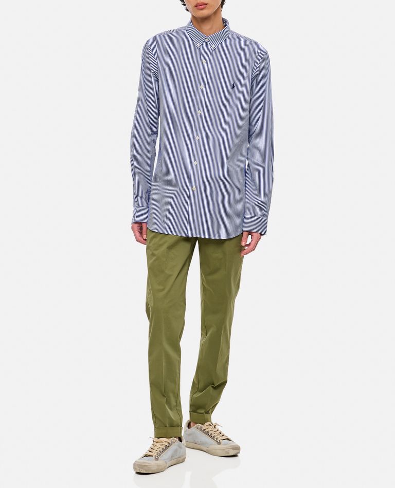 Shop Polo Ralph Lauren Cotton Sport Shirt In Sky Blue