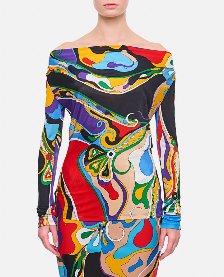 Emilio Pucci - MAGLIA A MANICHE LUNGHE MULTICOLOR_1