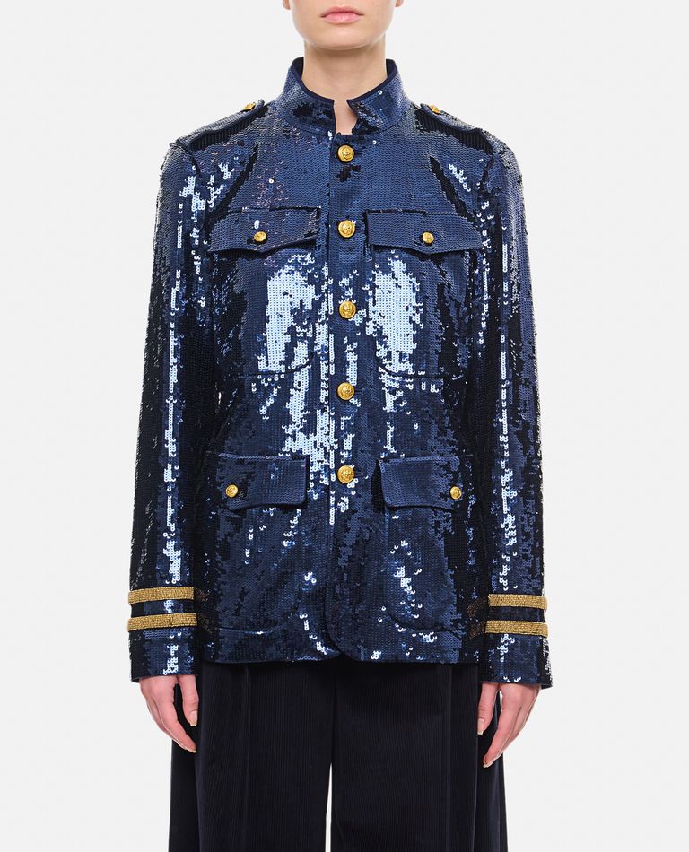 Polo Ralph Lauren Sequin Blazer In Blue