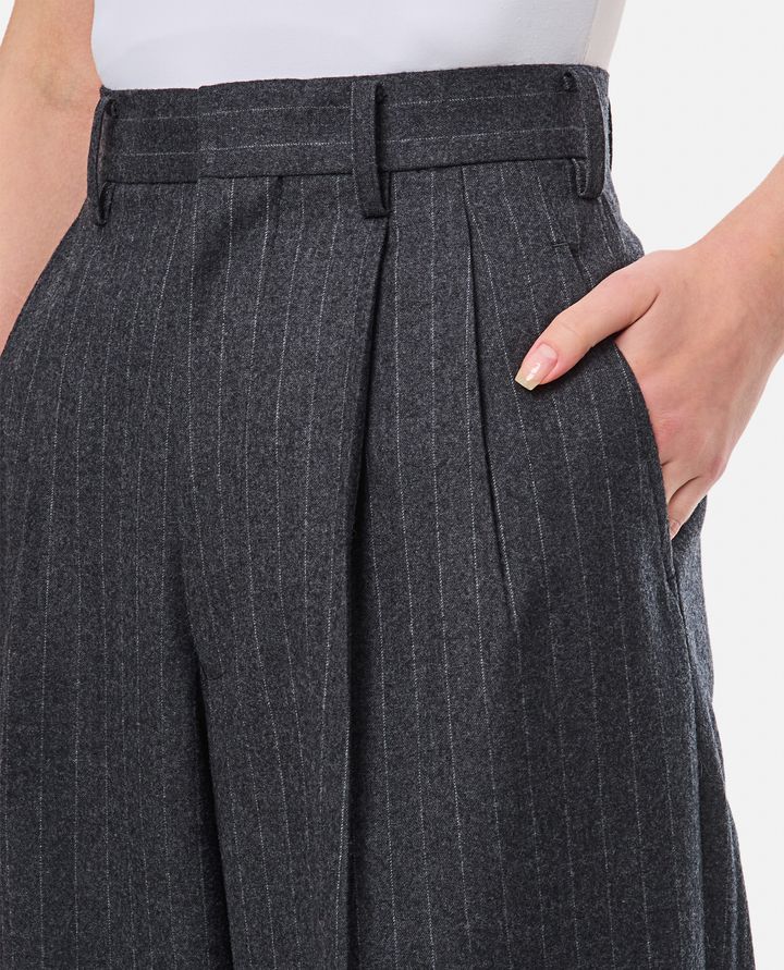 Junya Watanabe - WOOL STRIPE STRAIGHT LEG PANTS_4