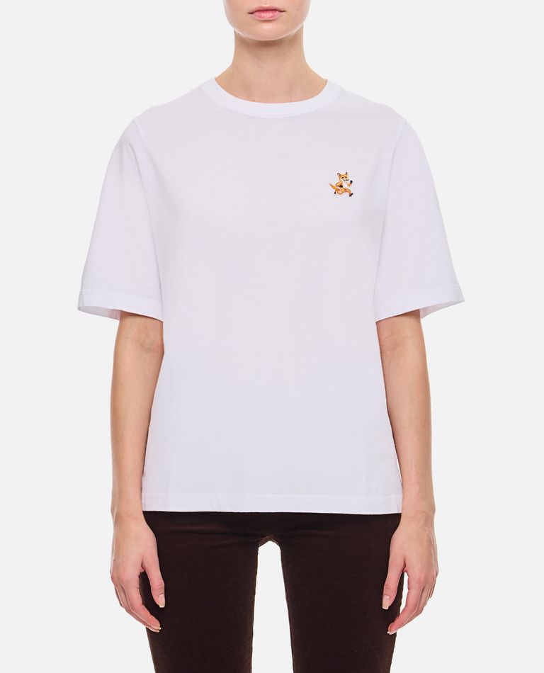Tシャツ・カットソー MAISON KITSUNE 'Speedy Fox Patch' T-shirt White SPEEDY FOX PATCH COMFORT TEE-SHIRT | Maison Kitsuné