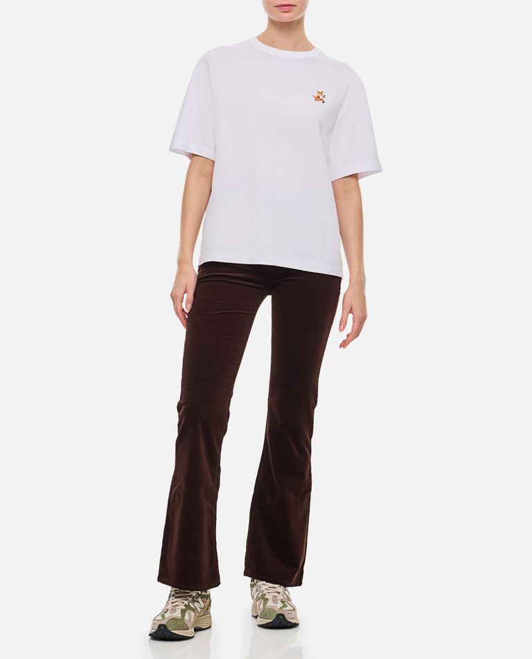 Shop Maison Kitsuné Speedy Fox Patch Comfort Tee-shirt In White