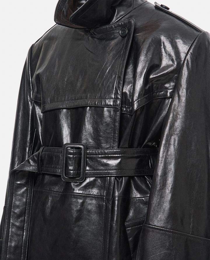 Sportmax - ALFEO LEATHER TRENCH COAT_4