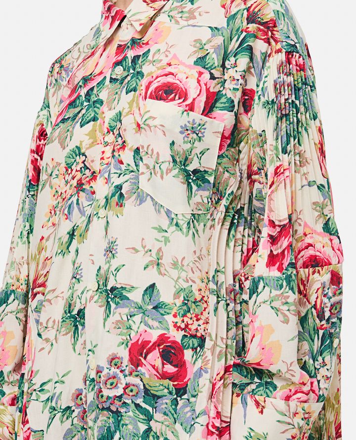 Junya Watanabe - FLOWER PATTERN PRINTED SHIRT DRESS_4