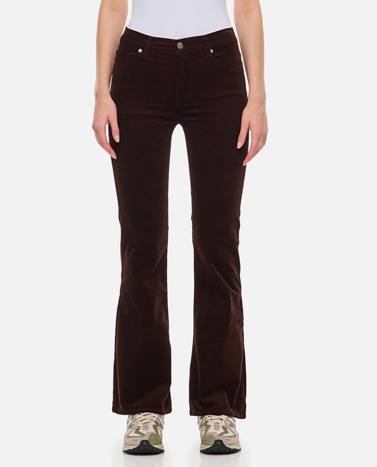 Shop Frame Le Easy Flare Denim Pants In Brown