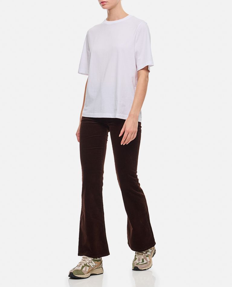 Shop Frame Le Easy Flare Denim Pants In Brown