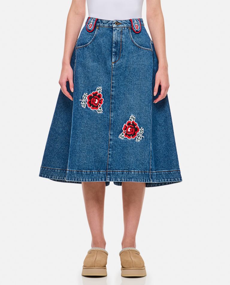 Molly Goddard Skirt Woman Color Blue In Blue