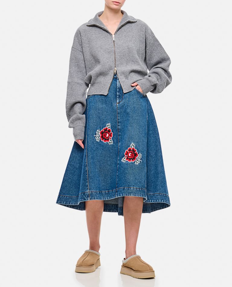Molly Goddard Skirt Woman Color Blue In Blue