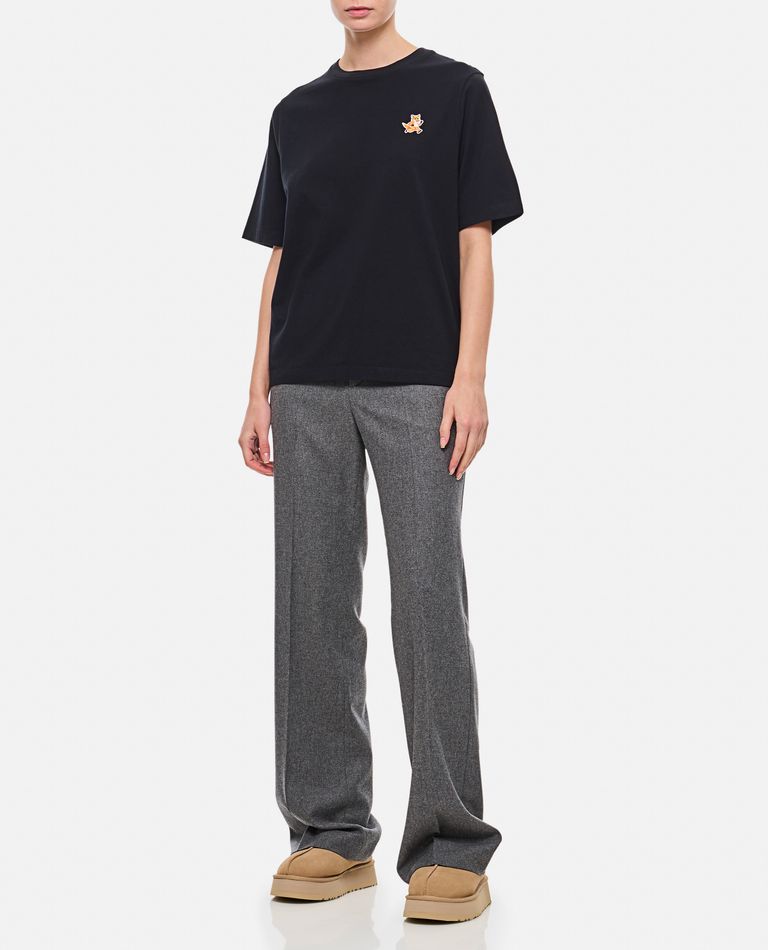 Shop Maison Kitsuné Speedy Fox Patch Comfort Tee-shirt In Black